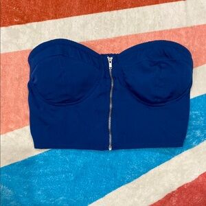 3/$10 Blue Strapless Women's Top